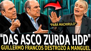 ¡GUILLERMO FRANCOS DEJÓ LLORANDO la ZURDA de MANGUEL en VIVO y BANCÓ a MILEI [upl. by Frulla717]