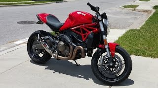 2015 Ducati Monster 821  Ride amp Review [upl. by Ahsinnor203]