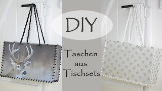 DIY  Taschen aus Tischsets stylisch praktisch und robust [upl. by Otilegna]