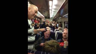 Hull FC and Hull KR on train [upl. by Eeneg]