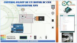 1️⃣5️⃣✅Control onoff de un Motor DC con Transistor NPN✅2️⃣0️⃣2️⃣3️⃣ [upl. by Mavra]