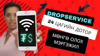 Интэрнэтээр мөнгө олох мэргэжил  Dropservice 24 цагийн дотор мөнгө олох арга [upl. by Lacombe834]