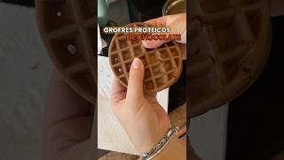 RECETA GOFRES PROTEICOS 🧇🍫 [upl. by Attiuqram]