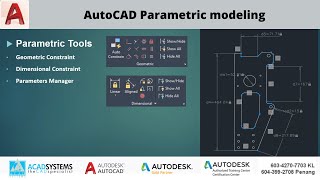 AutoCAD Parametric Modeling [upl. by Elda448]