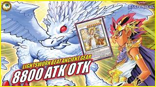 LIGHTSWORN 8800 ATK DAMAGE OTK 💥 ft Supreme Sovereign BEAT ANCIENT GEAR YuGiOh MASTER DUEL [upl. by Nylessej]