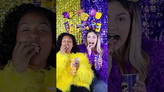 MUKBANG COLLAB com a minha amg linda ​⁠​⁠palomasouzas ​⁠​⁠ comidas ROXAs 💜 e AMARELAS 💛 pt2 [upl. by Fiorenze]