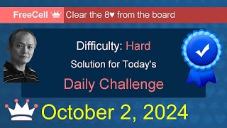 Microsoft Solitaire Collection FreeCell  Hard  October 2 2024 [upl. by Notirb]