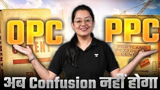 Difference between OPC and PPC  Building Materials and Construction  Harshna Verma [upl. by Latsyrhc]