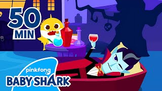 Baby Shark Visits Spooky Vampires Mansion  Compilation  Halloween Story  Baby Shark Official [upl. by Meelak422]