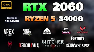 RTX 2060  Ryzen 5 3400G  Test in 10 Games  1080p  All Settings Tested [upl. by Liana715]