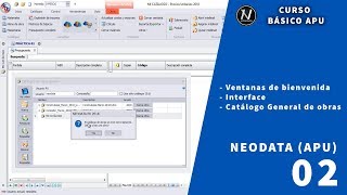 Curso básico de APU con NeodataInterface y Catálogo de obras [upl. by Gordy980]