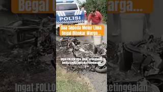 Dua Sepeda Motor dari Lima Begal Dibakar Warga Deli Serdang [upl. by Isej]