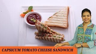 CAPSICUM TOMATO CHEESE SANDWICH  Mrs Vahchef [upl. by Ahtiekahs]