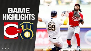 Reds vs Brewers Game Highlights 61524  MLB Highlights [upl. by Karole147]