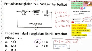 menghitung impedansi pada rangkaian RLC di bawah ini [upl. by Lalise]