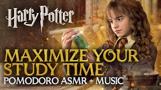 3h STUDY SESSION WIZARDING RADIO  ASMR 🏰📻 Harry Potter Pomodoro Timer Hogwarts ASMR Sounds [upl. by Grogan671]