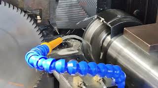 How to sharpening top faceand chip breaker of cermet tipped circular saw blade with robot [upl. by Nelra642]