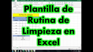 Plantilla de rutina de limpieza en excel [upl. by Julianne]