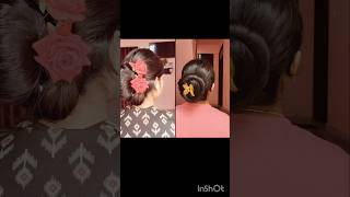 Wedding juda bun hack trending hairstyle bunhairstyle shortsvideo shorts longhair [upl. by Tate]