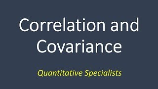 Covariance and Correlation Standard Deviation Variance [upl. by Tnahsin]