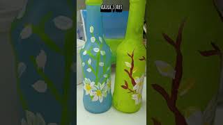 Day 3 How to do Acrylic Art  Beautiful bottle painting homedecor howto acrylicpainting [upl. by Ful573]