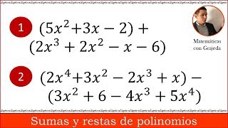 Suma y resta de polinomios Fácil de entender [upl. by Abehshtab]