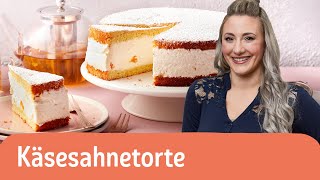 Käsesahnetorte mit Mandarinen – leckere DessertIdee 🍰🍊  REWE Deine Küche [upl. by Mihsah]