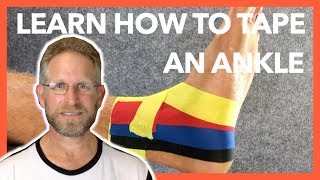 How to Tape an Ankle Easy Step by Step Ankle Strapping  Taping [upl. by Llenroc]