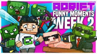 Minecraft ADRIFT  HIGHLIGHTS amp FUNNY MOMENTS 2 [upl. by Lubbi]