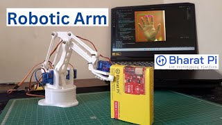 How To control Robotic Arm using hand gestures  Bharat Pi Node Wifi Board [upl. by Bron]