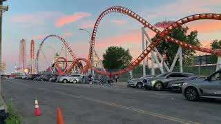 Roller coaster in coney island new york [upl. by Jochbed]