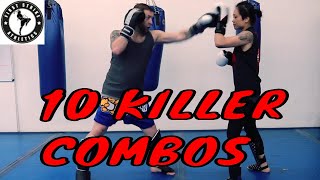 10 Killer Kickboxing Combos for Beginners to Advanced [upl. by Mcnelly]