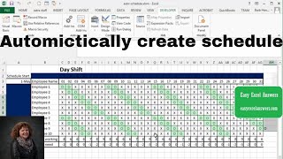 Automatically create shift schedule in Excel [upl. by Gnehs]