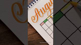 August 2023 Calendar  Bullet journal  Plan with me nhuandaocalligraphy shorts [upl. by Tamar999]