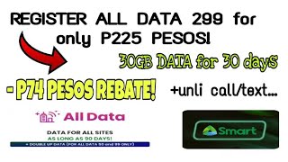 HOW TO REGISTER ALL DATA 299 FOR P225 PESOS ONLY [upl. by Sagerman]