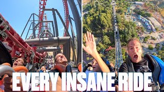 RIDING EVERY ROLLER COASTER AT SIX FLAGS MAGIC MOUNTAIN  SKIPPING LINES AND CONQUERING INSANE RIDES [upl. by Pegma]