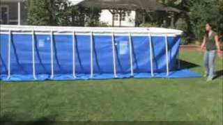 Intex Rectangular Metal Frame Pool Setup Instructions [upl. by Lamont646]