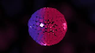 Rotating Technology Sphere  Reflecting Light Beams Cubes 4K [upl. by Joselyn]