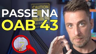 5 MENTIRAS que fazem você REPROVAR NA OAB  Passe na OAB 43 com MENOS DA METADE DAS MATÉRIAS [upl. by Elesig]