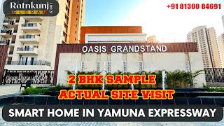 Oasis Grand Stand ☎️ 8130084691 For Free Site Visit 1 amp 2 BHK flat  Ready to Move  Greater Noida [upl. by Odarbil]