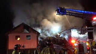 MaytownEast Donegal Township Fire Department Working Barn Fire Response amp Footage 21022 [upl. by Susi663]