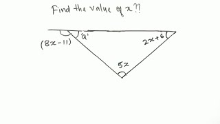 Solve for X  Geometry Problem with Angles  Triangle Angle geometry geometryquestion maths [upl. by Auoz]