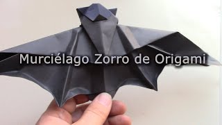 Cómo hacer un Murciélago de papel Origami Papiroflexia [upl. by Bogie205]