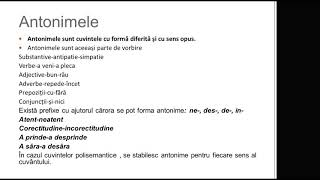 Categorii semanticeSinonime Antonime Omonime Paronime Pleonasm [upl. by Notgnillew236]