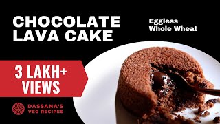 Lava Cake  Chocolate Lava Cake Eggless  Dassanas Veg Recipes [upl. by Alyss]