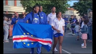 VIDÉO Parthenay accueille la délégation olympique du CapVert en musique [upl. by Aliakam]