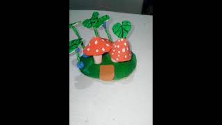 mushroom house banano Clay Craft idea  🥰🥰🥰 [upl. by Robina338]