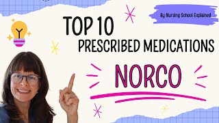 Top 10 Prescribed Medications NORCO pharmacology [upl. by Kcirddehs]