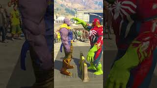 Thanos VS Superheros slap battle who will win  shorts [upl. by Siramay681]