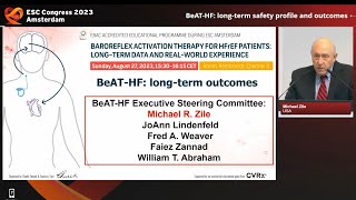 ESC 2023 BeATHF Long term outcomes by Dr Michael R Zile [upl. by Haynor]